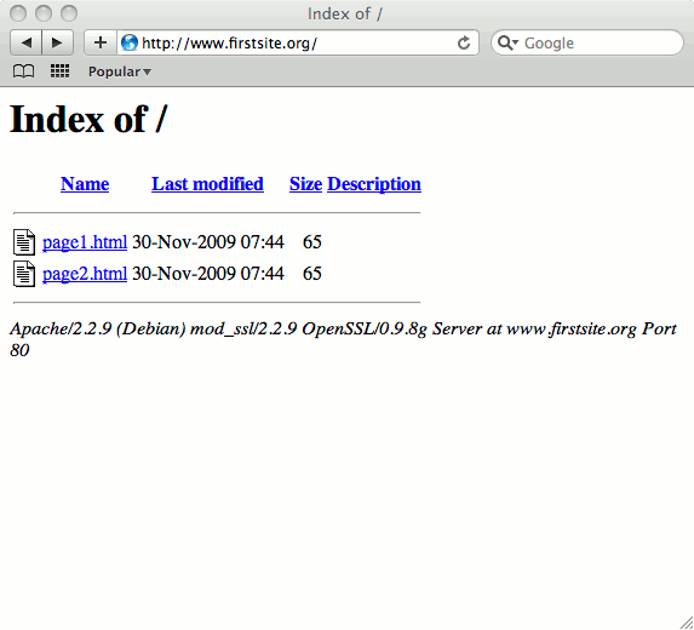 Website running under Apache on Debian 5 (Lenny). Website running under Apache on Debian 5 (Lenny).