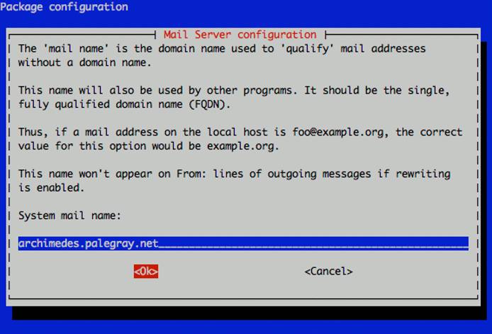 Exim4 system mail name configuration on Ubuntu 10.04 LTS (Lucid). Exim4 system mail name configuration on Ubuntu 10.04 LTS (Lucid).